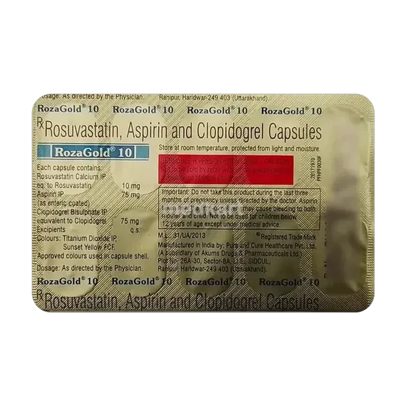 rozagold 10mg capsule 10's